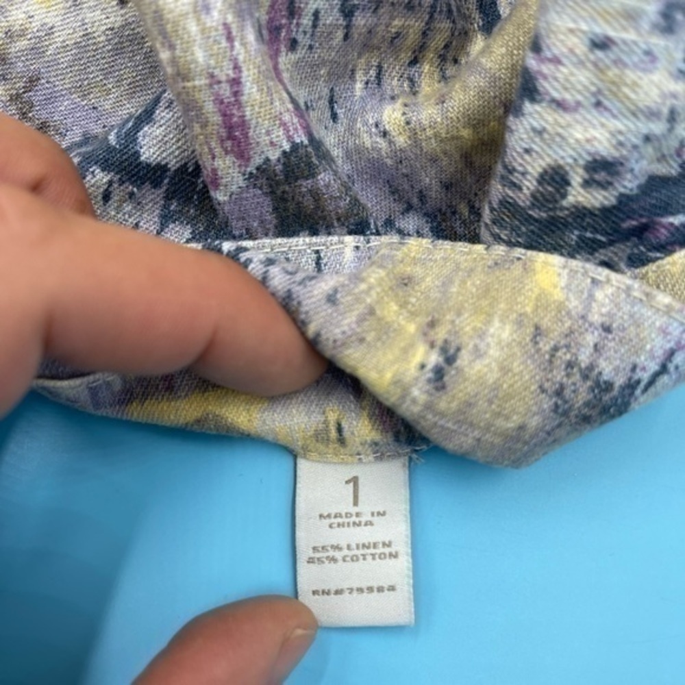 CHICOS Splash Print Denim Jacket - Picture 4 of 4